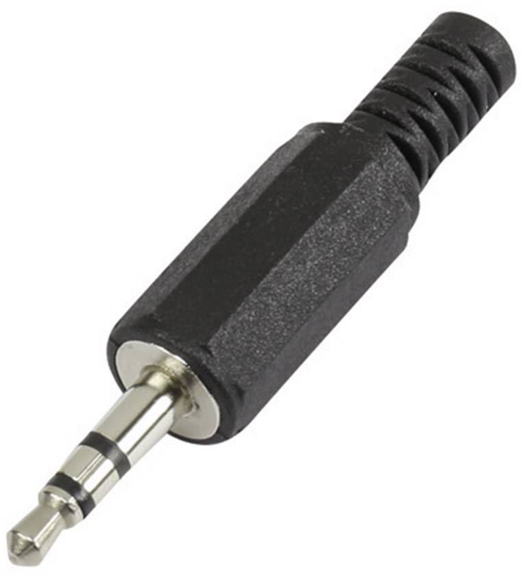 TRU Components 595194 Klinken-Steckverbinder 3.5 mm Stecker, gerade Polzahl: 3 Stereo Schwarz