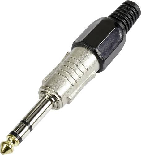 TRU COMPONENTS 595211 Klinken-Steckverbinder 6.35 mm Stecker, gerade Polzahl: 3 Stereo Silber
