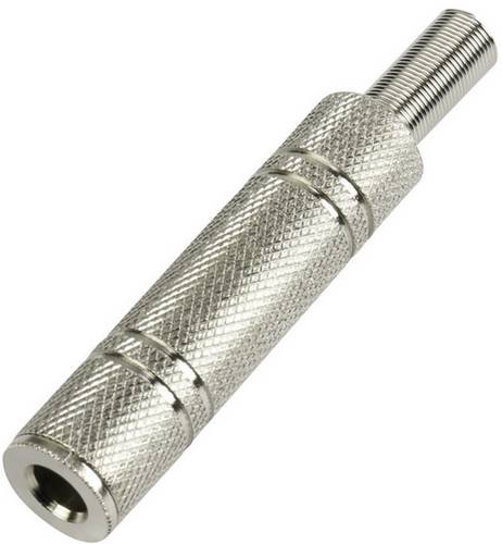 TRU COMPONENTS 595219 Klinken-Steckverbinder 6.35 mm Buchse, gerade Polzahl: 2 Mono Silber