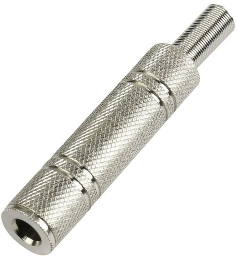 TRU COMPONENTS 595219 Klinken-Steckverbinder 6.35mm Buchse, gerade Polzahl: 2 Mono Silber