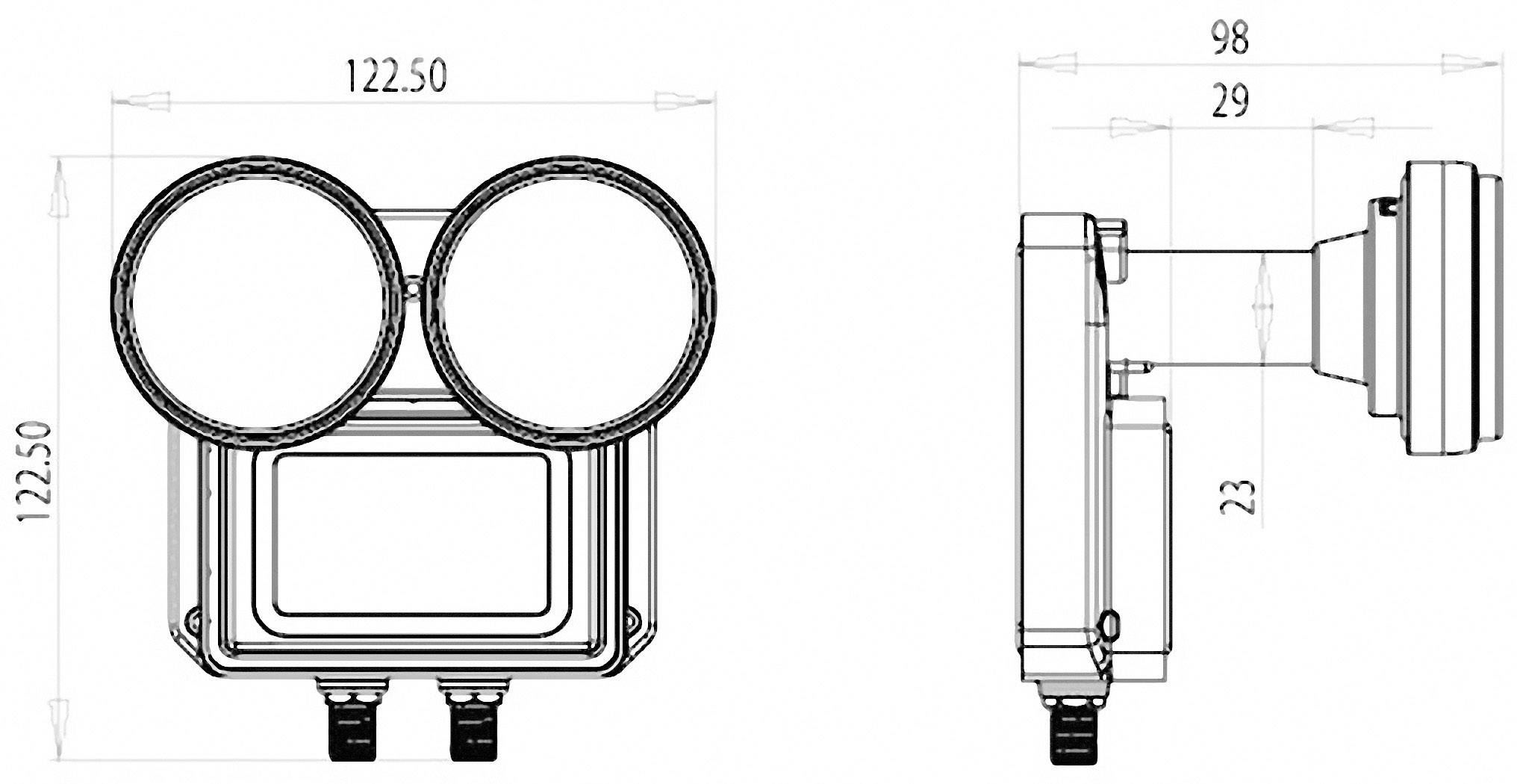 Inverto Black Pro Twin-LNB Monoblock Teilnehmer-Anzahl: 2 Feedaufnahme: 23 mm Schwarz, Weiß