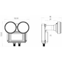 Inverto Black Pro Twin-LNB Monoblock Teilnehmer-Anzahl: 2 Feedaufnahme: 23 mm Schwarz, Weiß Inverto Black Pro Twin-LNB Monoblock Teilnehmer-Anzahl: 2 Feedaufnahme: 23 mm Schwarz, Weiß