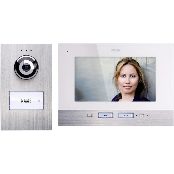 M-e modern-electronics Vistadoor Türsprechanlage Kabelgebunden Komplett-Set 1 Familienhaus Silber, Weiß M-e modern-electronics Vistadoor Türsprechanlage Kabelgebunden Komplett-Set 1 Familienhaus Silber, Weiß