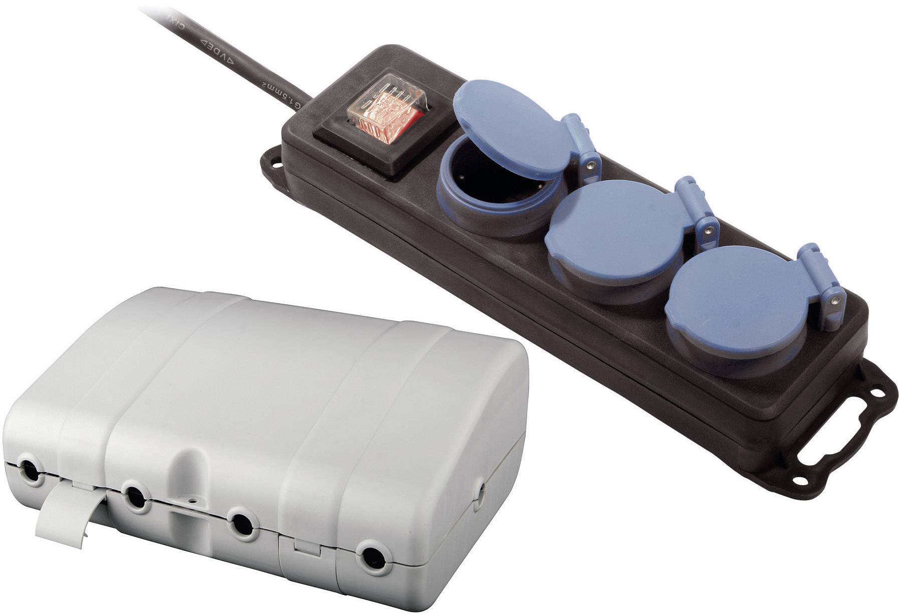 Basetech 2980725 Verteilerbox 6fach Grau