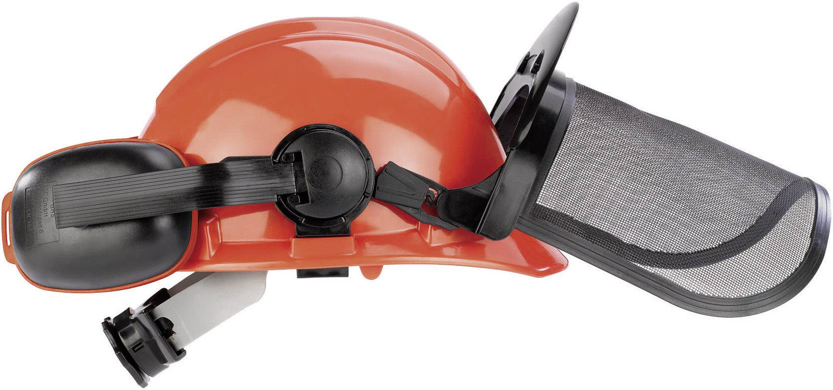 Einhell BG-SH 1 4500480 Forstschutzhelm EN 1731, EN 397 Orange, Schwarz