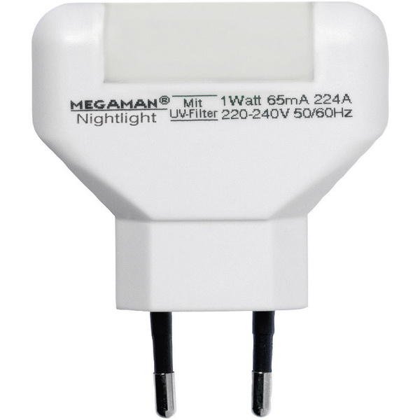 Megaman MM001 MM001 LED-Nachtlicht Rechteckig LED Warmweiß Weiß