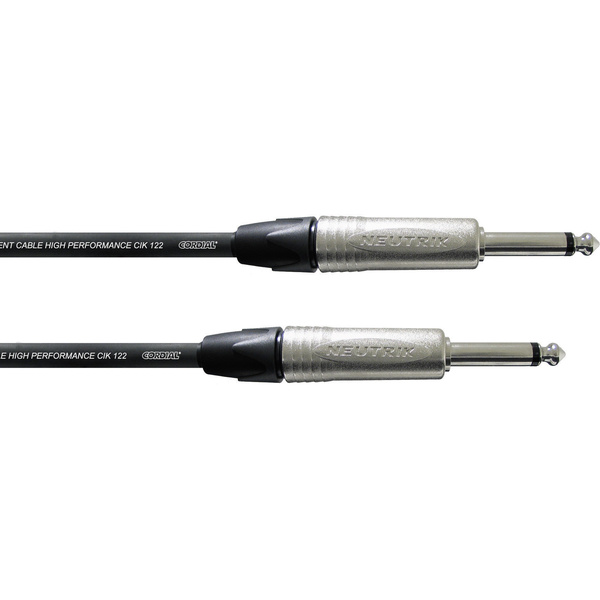 Cordial Pro Line Instrumenten Kabel [1x Klinkenstecker 6.35mm - 1x Klinkenstecker 6.35 mm] 6.00m Schwarz