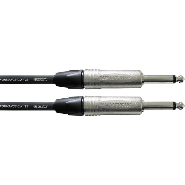 Cordial Pro Line Instrumenten Kabel [1x Klinkenstecker 6.35mm - 1x Klinkenstecker 6.35 mm] 3.00m Schwarz