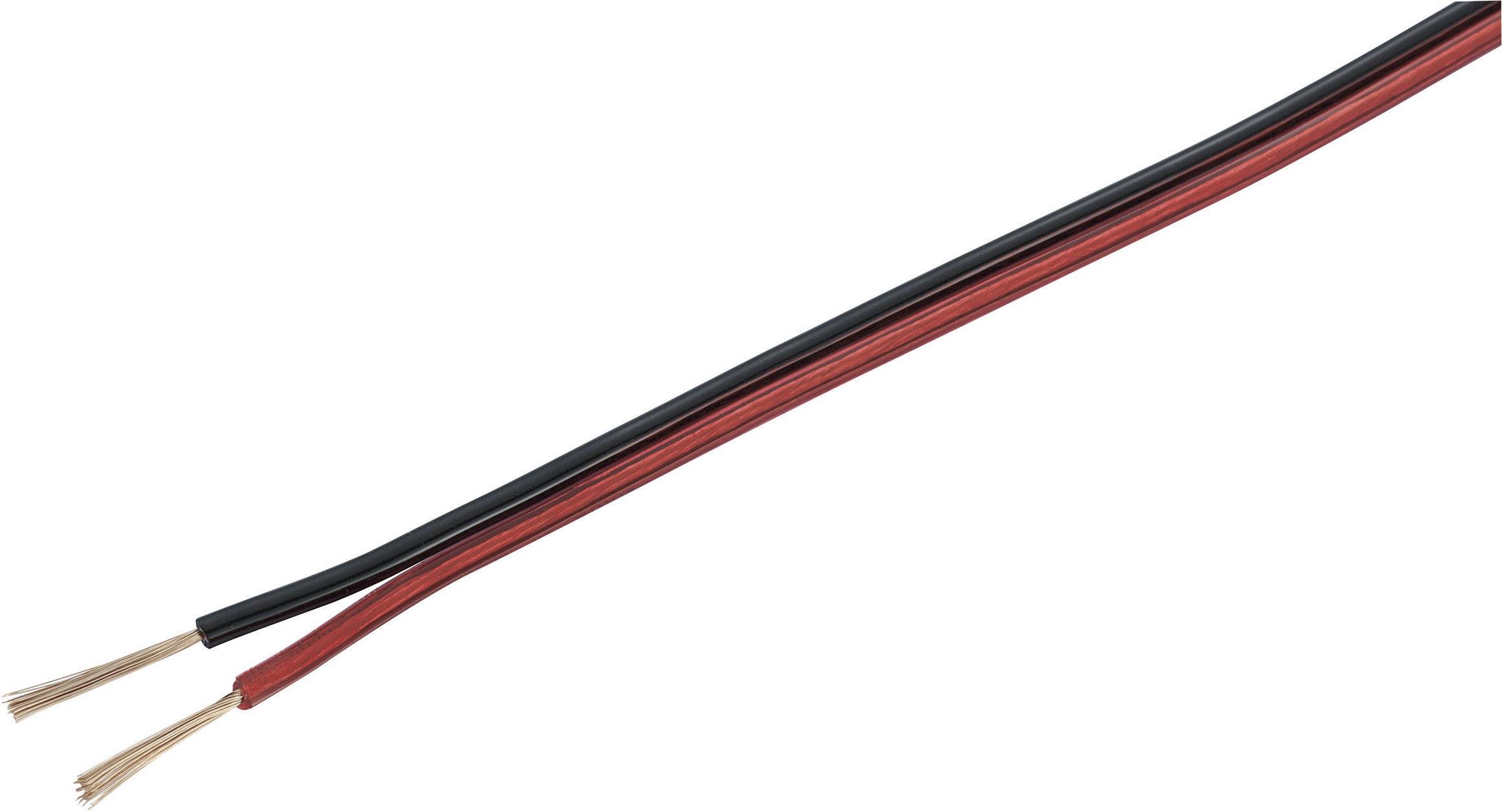 TRU COMPONENTS 1565746 Lautsprecherkabel 2 x 0.8mm² Rot, Schwarz 100m