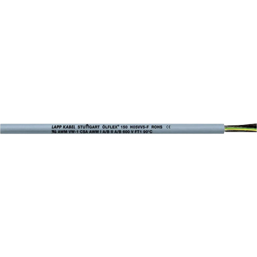 LAPP ÖLFLEX® 150 QUATTRO Steuerleitung 7G 0.75mm² Grau 15107-1 Meterware