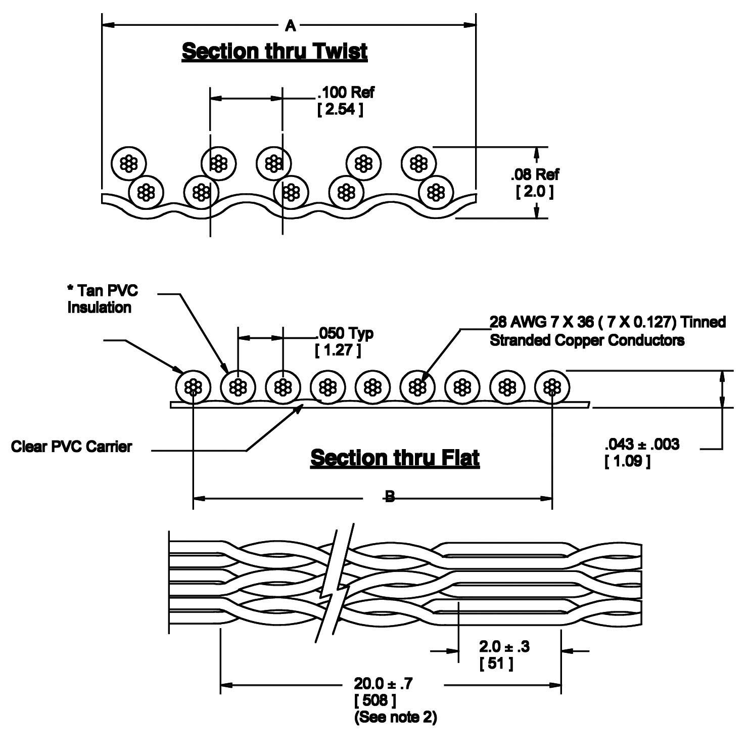 3M 1700/10 100 SF Flachbandkabel Rastermaß: 1.27mm 10 x 0.08mm² Bunt Meterware