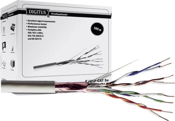 Digitus DK-1511-P-1 Netzwerkkabel CAT 5e U/UTP 4 x 2 x 0.20 mm² Grau 100 m