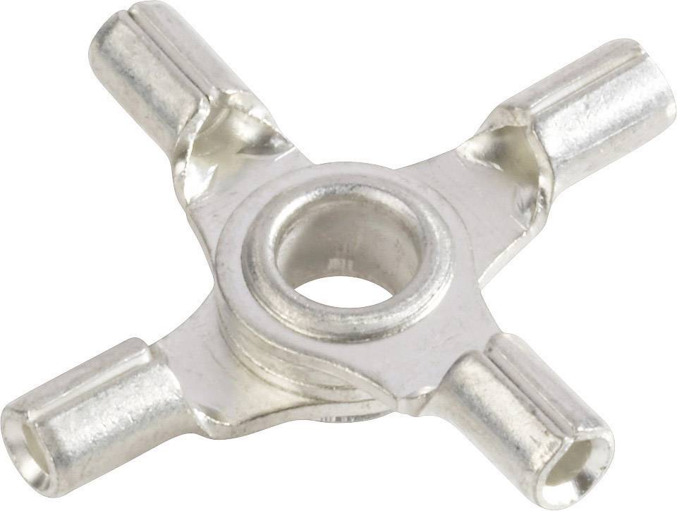 Metall-Schmetterlingsmutter in silberner Farbe mit vier Griffen, dient zum schnellen Befestigen und Lösen von Schrauben oder Bolzen.