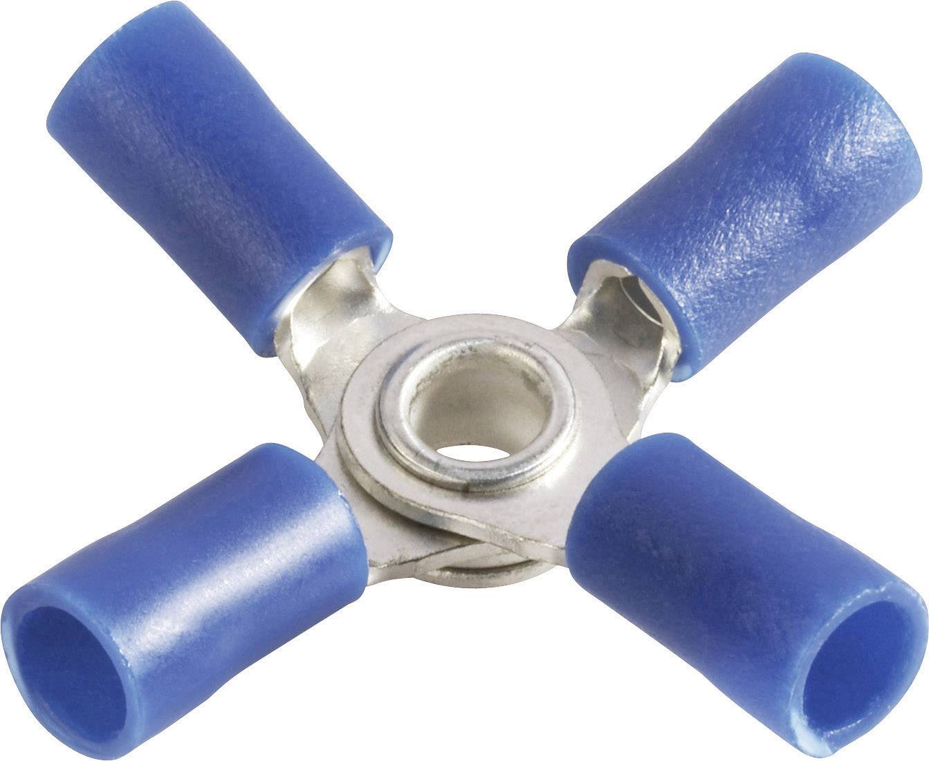Vogt Verbindungstechnik 3631a4 Quetschverteiler Querschnitt (max.)=2.50 mm² Loch-Ø=4 mm Teilisoliert Blau 1 St.