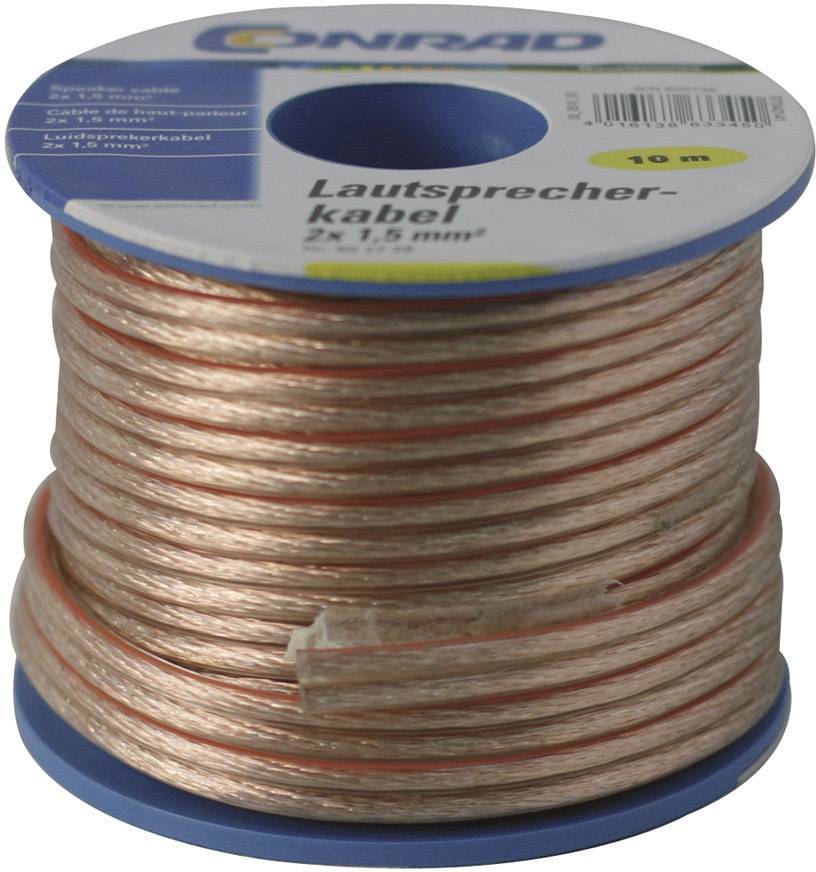 SH1425 Lautsprecherkabel 2 x 1.50mm² Transparent 10m