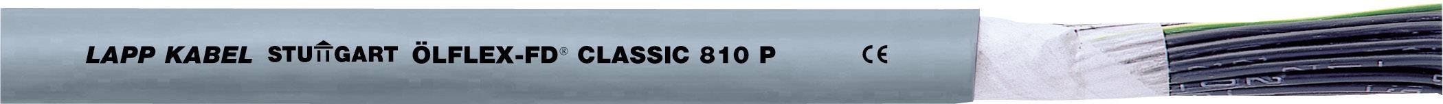 Graues Kabel mit der Aufschrift 'LAPP KABEL STUTTGART ÖLFLEX FD CLASSIC 810 P'. Mehradrig, für industrielle Anwendungen geeignet.