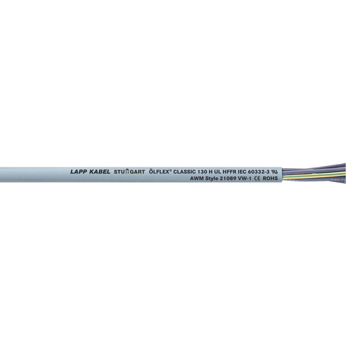 LAPP ÖLFLEX® CLASSIC 130 H Steuerleitung 7G 0.75mm² Silber-Grau 1123041-1 Meterware