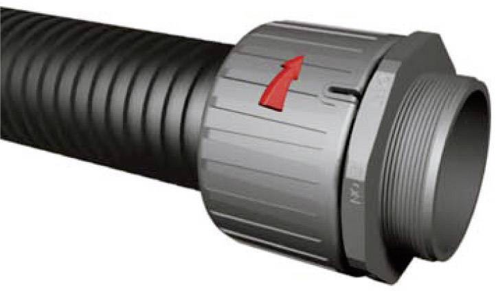 HellermannTyton 166-21607 HGL54-S-M50 Schlauchverschraubung Schwarz M50 47.20mm Gerade 1St.