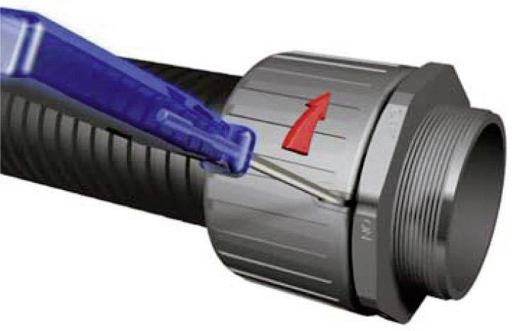 HellermannTyton 166-11112 HG-SW28 Wellrohr Schwarz 22.80mm Meterware