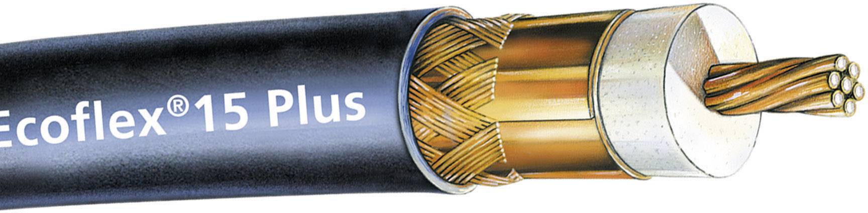 SSB Electronic 6043 Koaxialkabel Außen-Durchmesser: 14.60 mm Ecoflex15 Plus 50 Ω 90 dB Schwarz Met