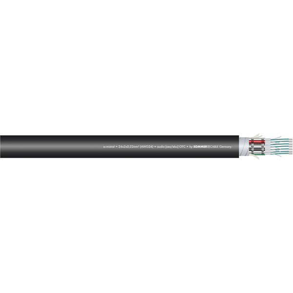Sommer Cable 100-0101-08 Multicorekabel 8 x 2 x 0.22mm² Schwarz Meterware