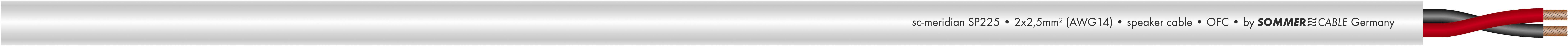 Sommer Cable 425-0050 Lautsprecherkabel 2 x 2.5mm² Weiß Meterware