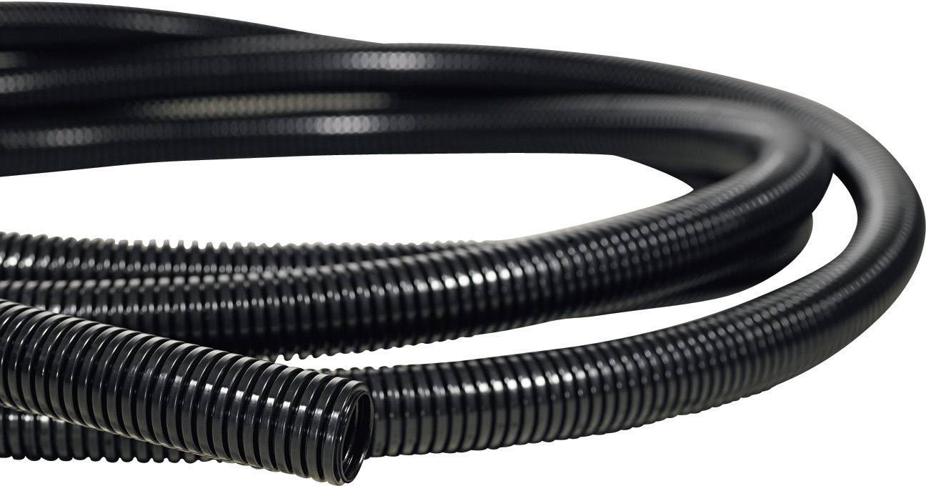 HellermannTyton 166-11901 HG-PP13 Wellrohr Schwarz 9.80mm Meterware