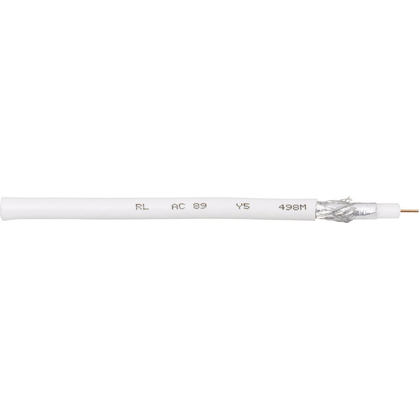 Interkabel AC 89-1 Koaxialkabel Außen-Durchmesser: 6.90 mm 75 Ω 90 dB Weiß Meterware