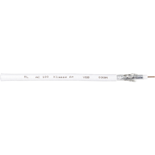 Interkabel AC 100-1 Koaxialkabel Außen-Durchmesser: 6.90mm 75Ω 120 dB Weiß Meterware