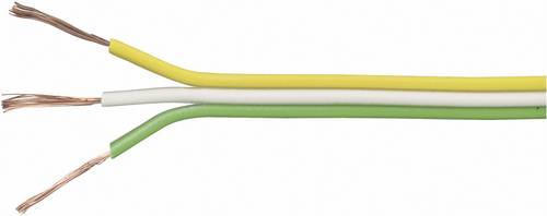 TRU Components 1567054 Litze 3 x 0.14 mm² Gelb, Weiß, Grün 25 m