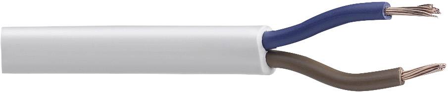 PVC-Schlauchleitung Flach 2x0,75mm², 15 M, Weiß – Für Haushaltsgeräte Bis 300 V