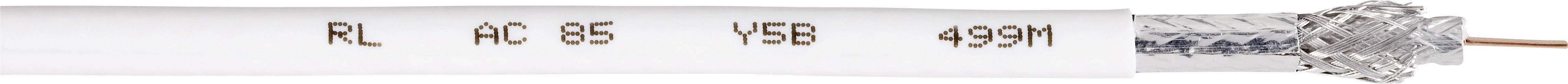 Interkabel AC 85-1 Koaxialkabel Außen-Durchmesser: 5 mm 75 Ω 105 dB Weiß Meterware