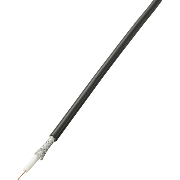 TRU COMPONENTS 1572737 Koaxialkabel Außen-Durchmesser: 5mm RG58 75Ω 52 dB Schwarz 25m