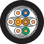 DRAKA 1001087-00100RW Netzwerkkabel CAT 7 S/FTP 4 x 2 x 0.25mm² Schwarz Meterware