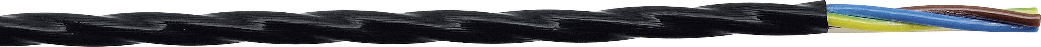 Ein schwarzes Kabel, das in mehrere farbige Drähte aufgeteilt ist: gelb, blau und braun.