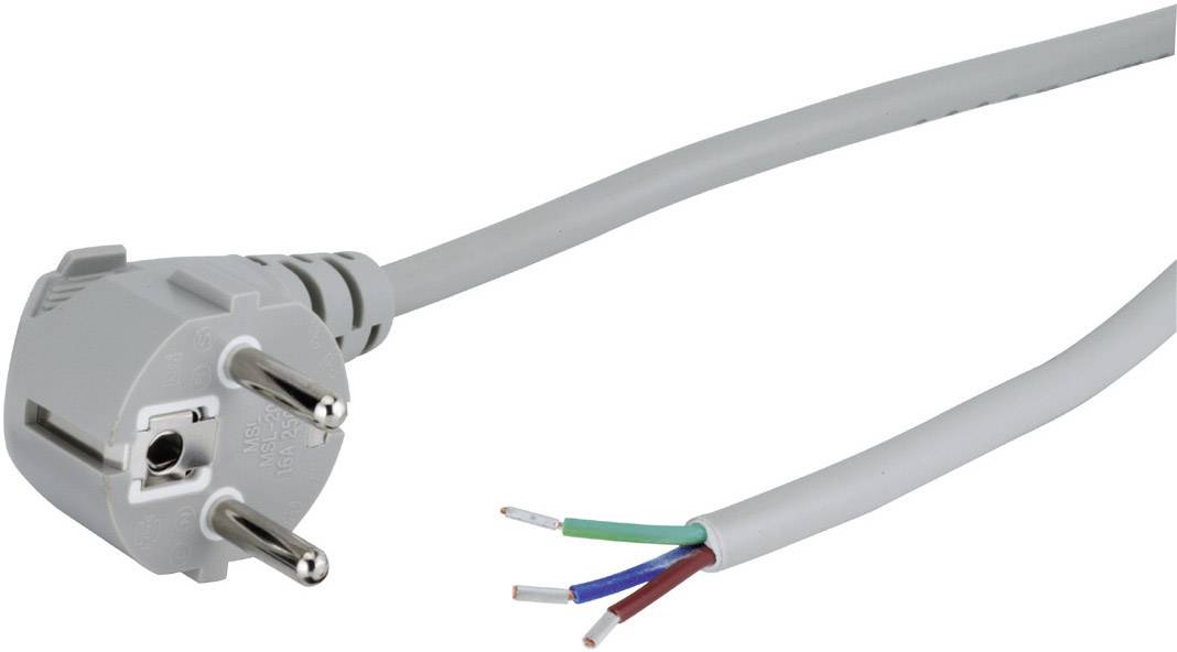 Goobay 93975 Strom Anschlusskabel Grau 1.50m