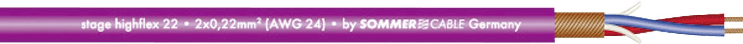 Sommer Cable 200-0008 Mikrofonkabel 2 x 0.22 mm² Violett Meterware