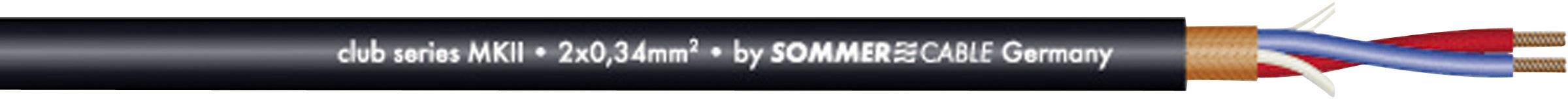 Sommer Cable 200-0051 Mikrofonkabel 2 x 0.34mm² Schwarz Meterware
