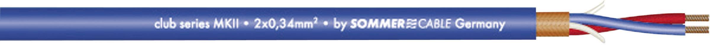Sommer Cable 200-0052 Mikrofonkabel 2 x 0.34mm² Blau Meterware