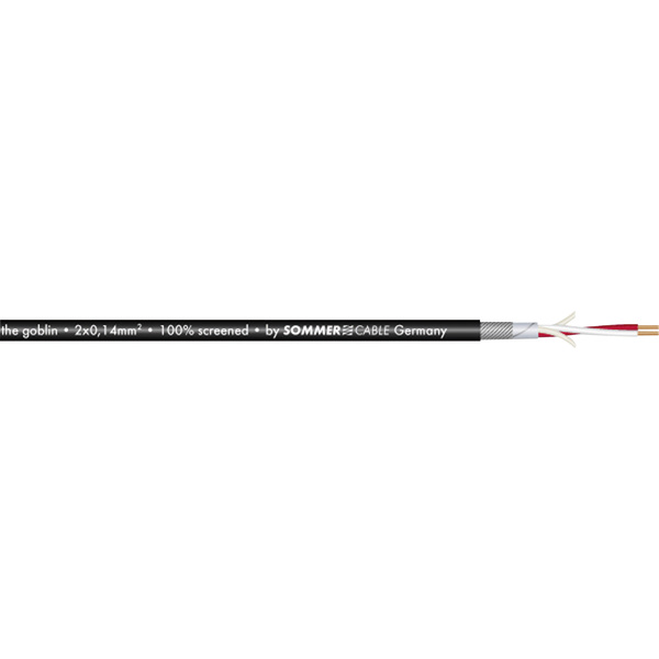 Sommer Cable 200-0351 Câble micro 2 x 0.14 mm² noir Marchandise vendue au mètre