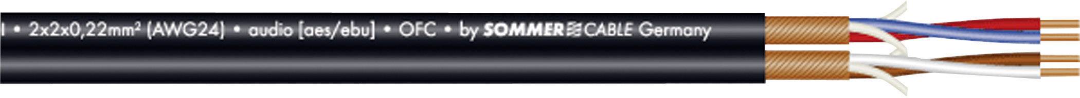 Sommer Cable 200-0551 Mikrofonkabel 2 x 2 x 0.22 mm² Schwarz Meterware