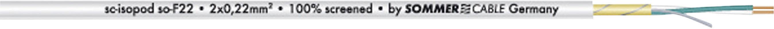 Sommer Cable 200-0400 Audiokabel 2 x 0.22 mm² Weiß Meterware