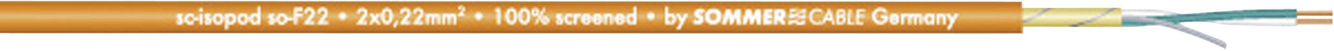 Sommer Cable 200-0405 Audiokabel 2 x 0.22mm² Orange Meterware