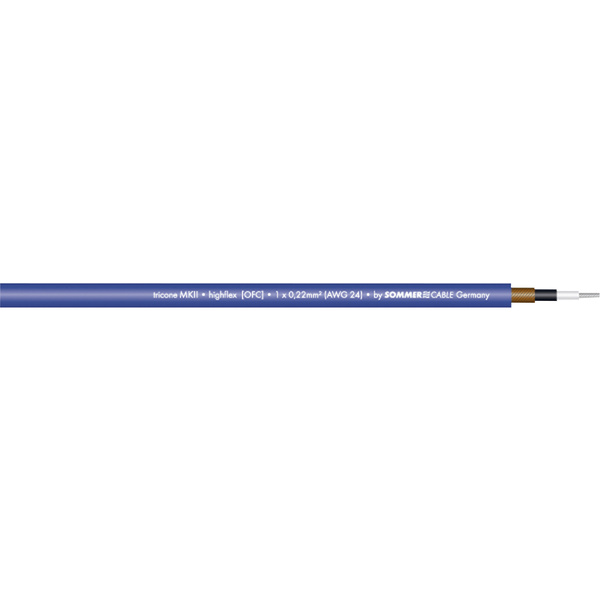 Sommer Cable 300-0022 Instrumentenkabel 1 x 0.22mm² Blau Meterware