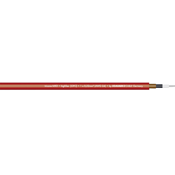 Sommer Cable 300-0023 Instrumentenkabel 1 x 0.22mm² Rot Meterware