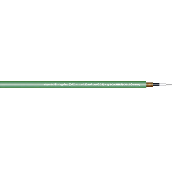 Sommer Cable 300-0024 Instrumentenkabel 1 x 0.22mm² Grün Meterware