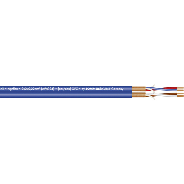 Sommer Cable 200-0552 Mikrofonkabel 2 x 2 x 0.22mm² Blau Meterware