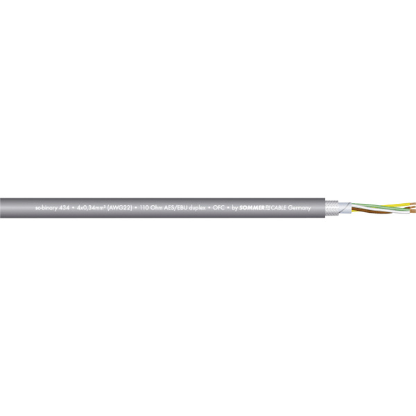 Sommer Cable 540-0056 Digitalkabel 4 x 0.34mm² Grau Meterware