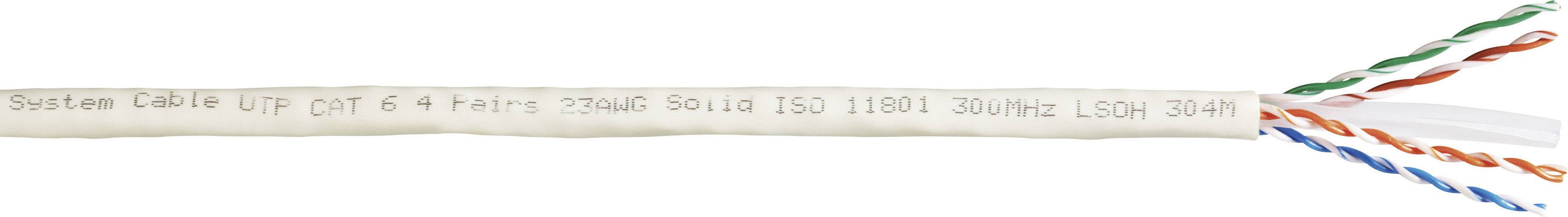 Kash 609789 Netzwerkkabel CAT 6 U/UTP 4 x 2 x 0.2mm² Grau Meterware