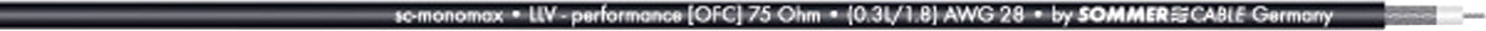 Sommer Cable 600-0251-01 Videokabel 1 x 0.08 mm² Schwarz Meterware